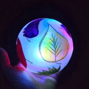 Pier‎ One Imports LED Sphere Ornament Color Changing Fall Leaves On/Off Switch
